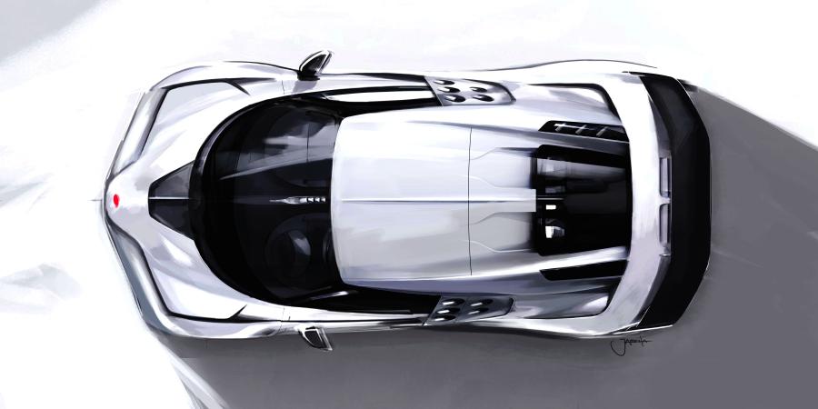 Эскиз Bugatti Centodieci 2019 года  (фото 47 из 48)